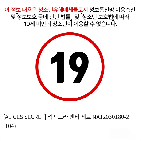 [ALICES SECRET] 섹시브라 팬티 세트 NA12030180-2 (104)