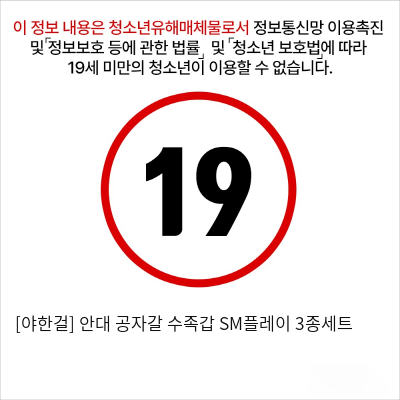 [야한걸] 안대 공자갈 수족갑 SM플레이 3종세트